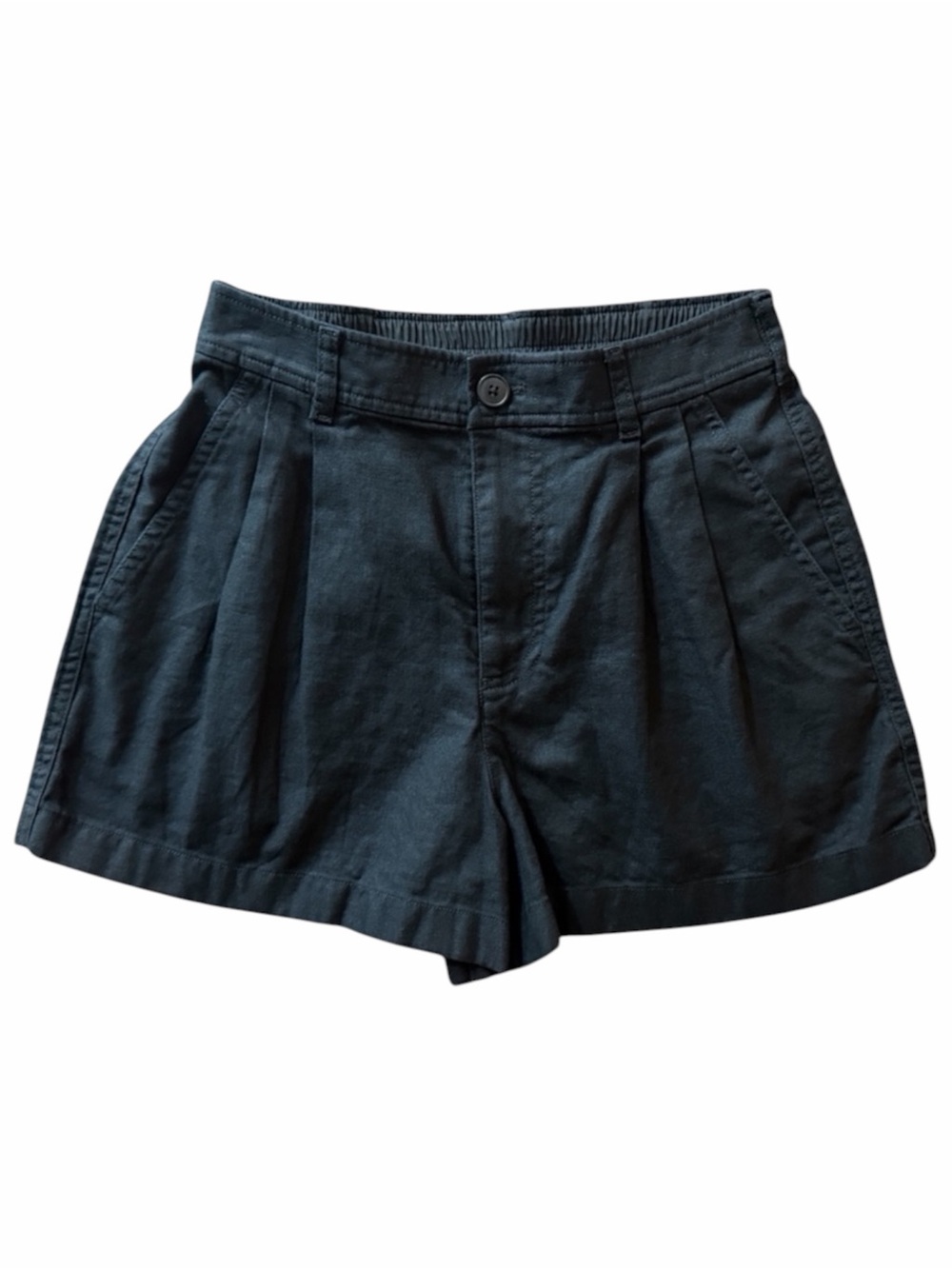 Uniqlo EUC Black High-Waist Pleated Shorts